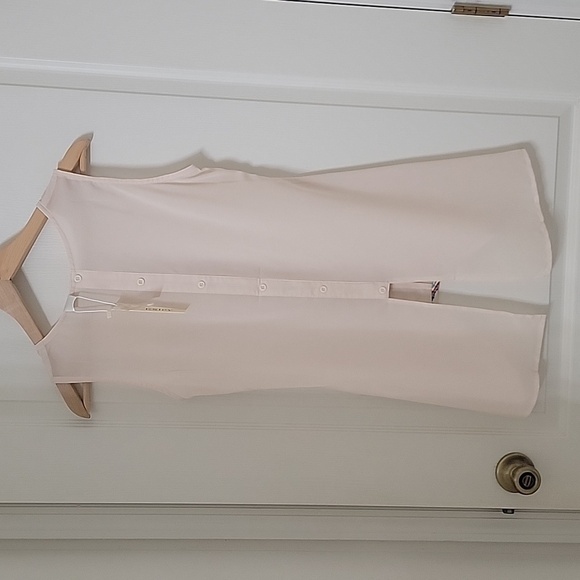 Esley, Ivory High Low Sleevless Sheer Blouse Southwestern Pattern, NEW, Size S - Picture 3 of 10